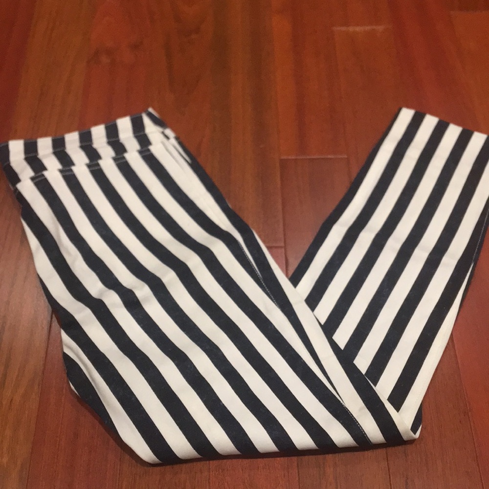 H&M striped cotton pants size 6